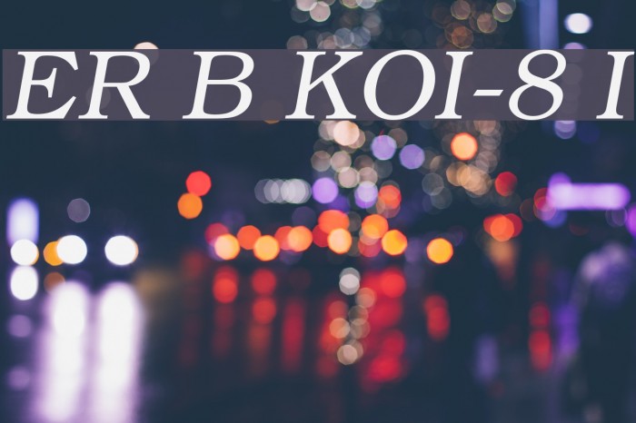 ER Bukinist KOI-8 Italic Font examples