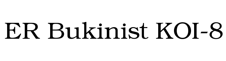 ER Bukinist KOI-8 Font