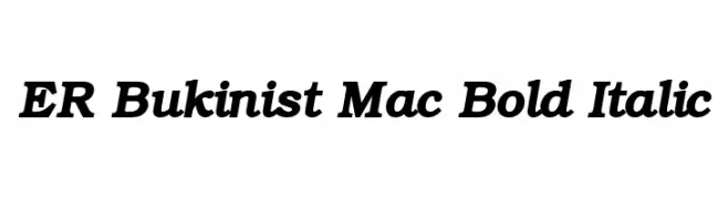 ER Bukinist Mac Bold Italic  免费字体下载