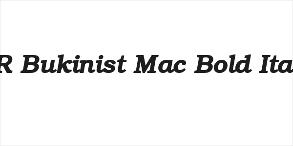 ER Bukinist Mac Bold Italic Logo