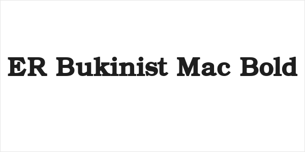 ER Bukinist Mac Bold Logo