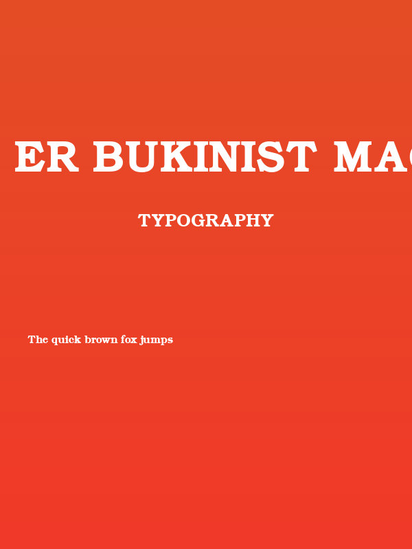 ER Bukinist Mac Bold Poster