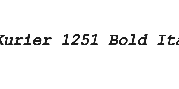 ER Kurier 1251 Bold Italic Logo