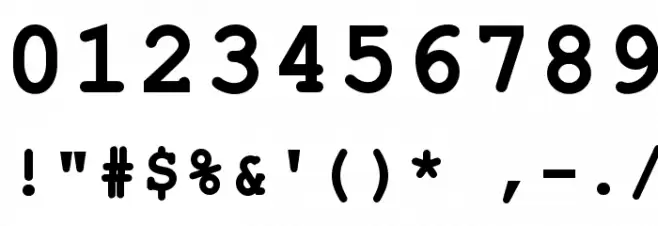 ER Kurier 1251 Bold Font OTHER CHARS