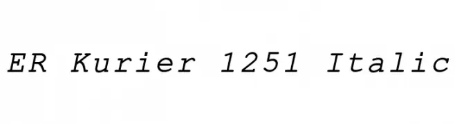 ER Kurier 1251 Italic 
