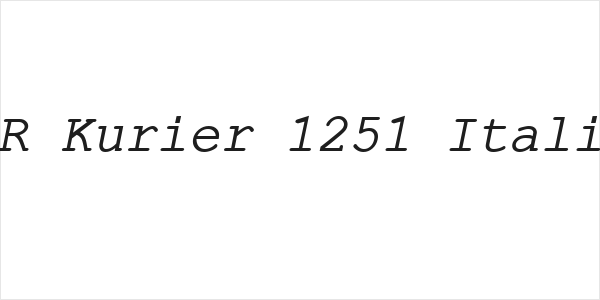 ER Kurier 1251 Italic Logo