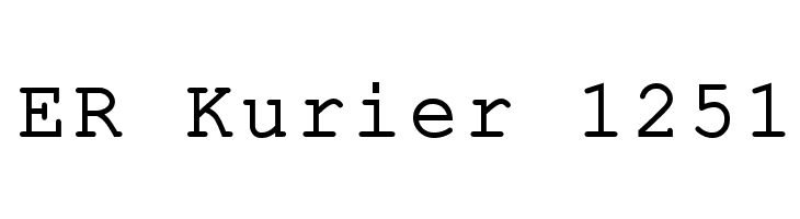 ER Kurier 1251 Font