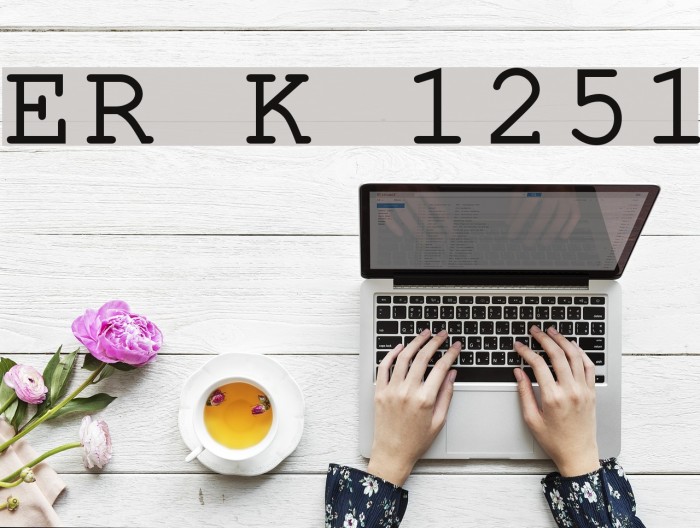 ER Kurier 1251 Font examples