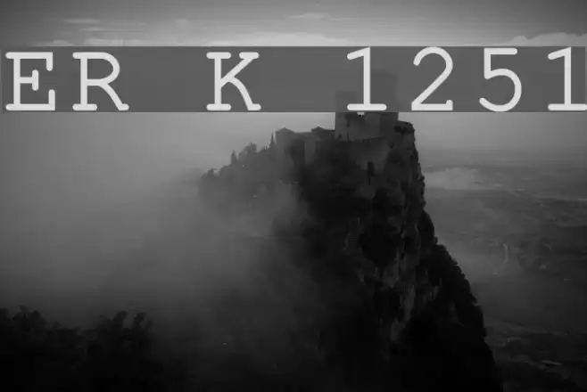 ER Kurier 1251 Font examples