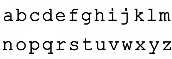 ER Kurier 1251 Caratteri MINUSCOLO