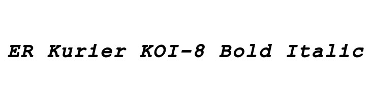 ER Kurier KOI-8 Bold Italic Font