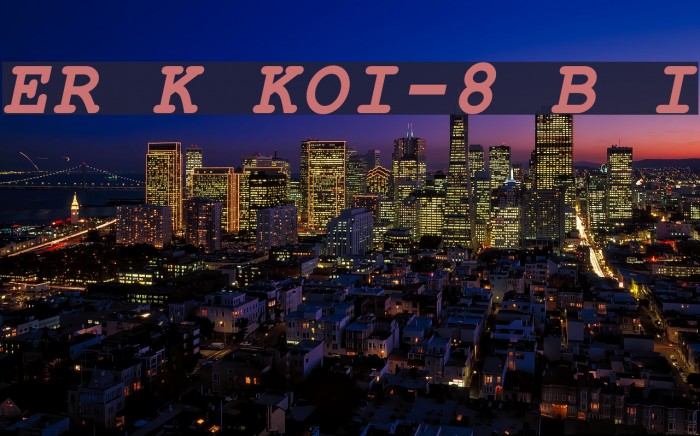 ER Kurier KOI-8 Bold Italic Font examples