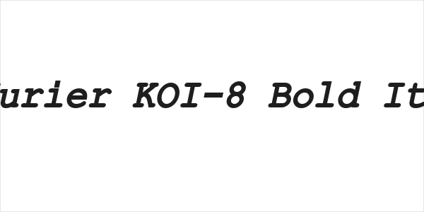ER Kurier KOI-8 Bold Italic Logo