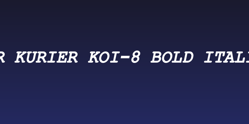 ER Kurier KOI-8 Bold Italic Social Header