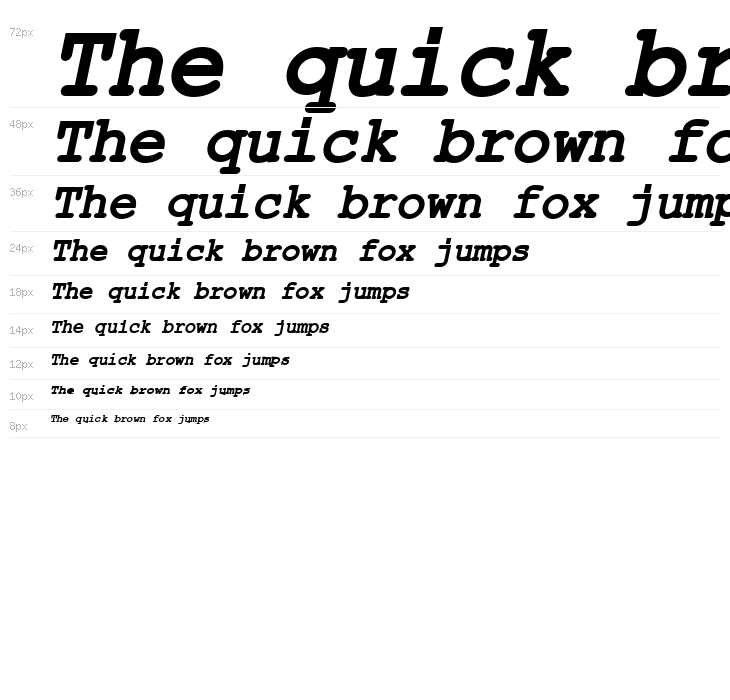 ER Kurier KOI-8 Bold Italic Waterfall