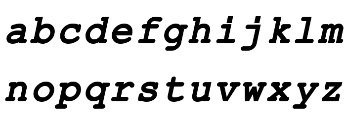 ER Kurier KOI-8 Bold Italic Font LOWERCASE