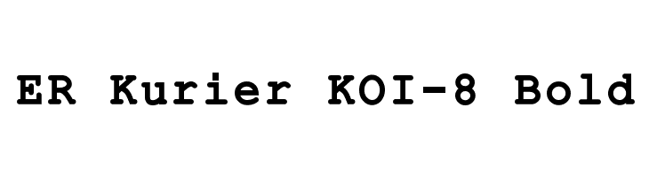 ER Kurier KOI-8 Bold Font