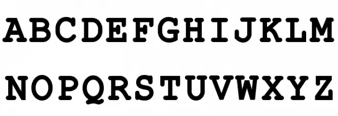 ER Kurier KOI-8 Bold Fonte MAIÚSCULAS