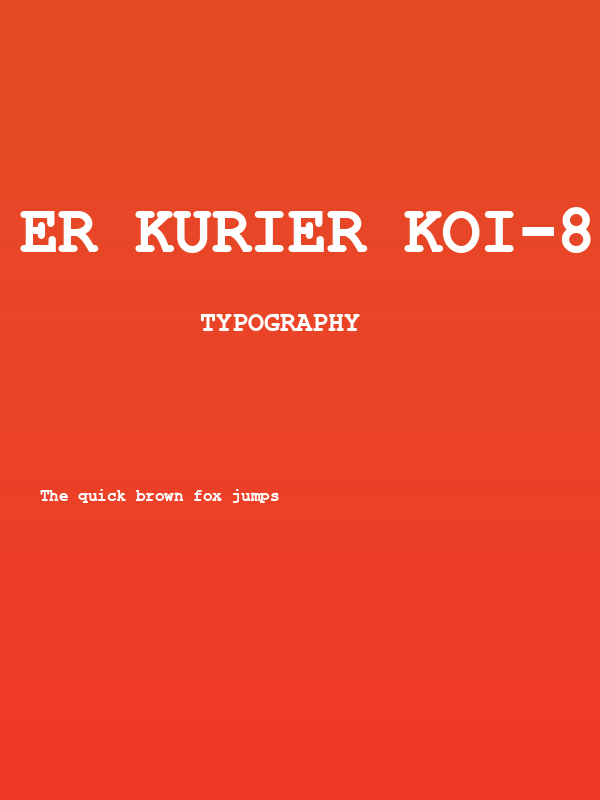 ER Kurier KOI-8 Bold Poster
