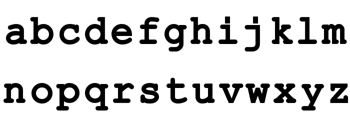 ER Kurier KOI-8 Bold Font LOWERCASE