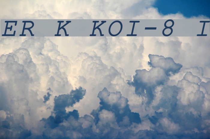 ER Kurier KOI-8 Italic Font examples