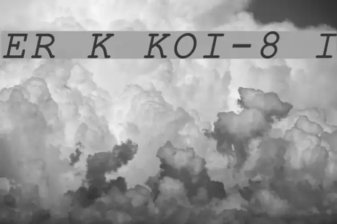 ER Kurier KOI-8 Italic Example 2
