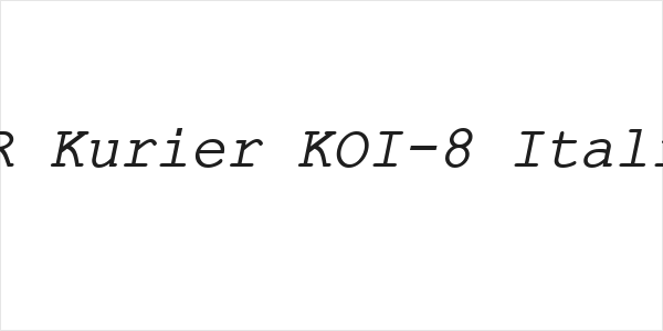 ER Kurier KOI-8 Italic Logo