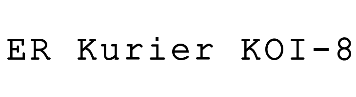 ER Kurier KOI-8  Frei Schriftart Herunterladen