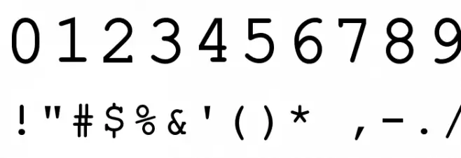 ER Kurier KOI-8 Font OTHER CHARS