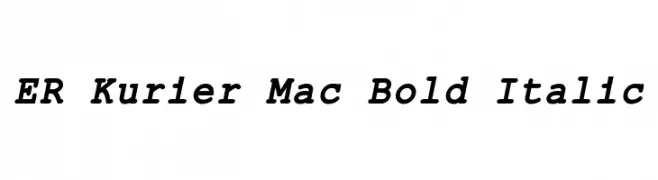 ER Kurier Mac Bold Italic  Descarca Fonturi Gratis
