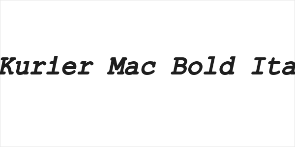 ER Kurier Mac Bold Italic Logo