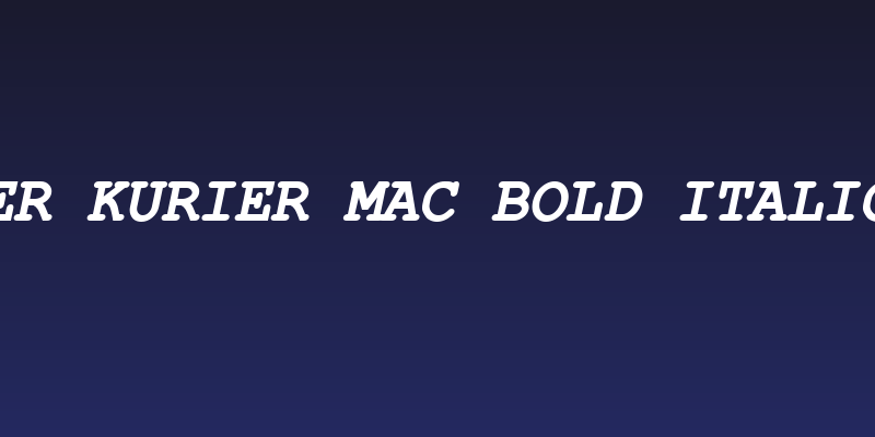 ER Kurier Mac Bold Italic Social Header