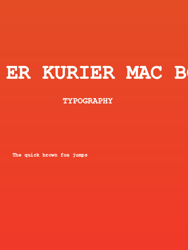 ER Kurier Mac Bold Poster