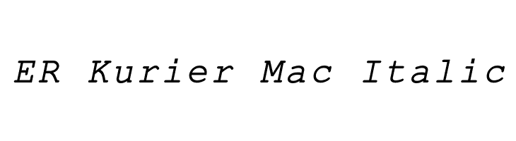 ER Kurier Mac Italic  baixar fontes gratis