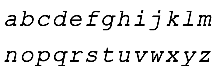 ER Kurier Mac Italic Font LOWERCASE