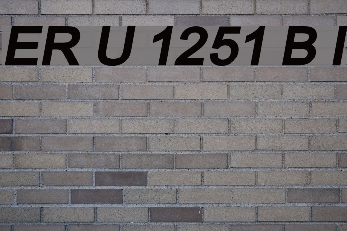 ER Univers 1251 Bold Italic Example 1