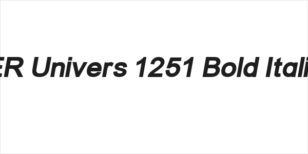 ER Univers 1251 Bold Italic Logo