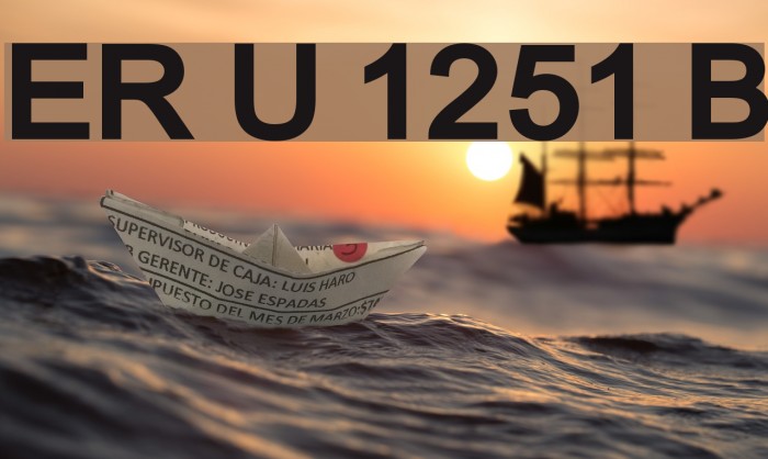 ER Univers 1251 Bold Example 3