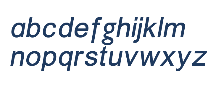 ER Univers 1251 Italic Lowercase