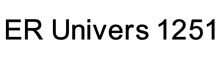 ER Univers 1251  フリーフォントのダウンロード