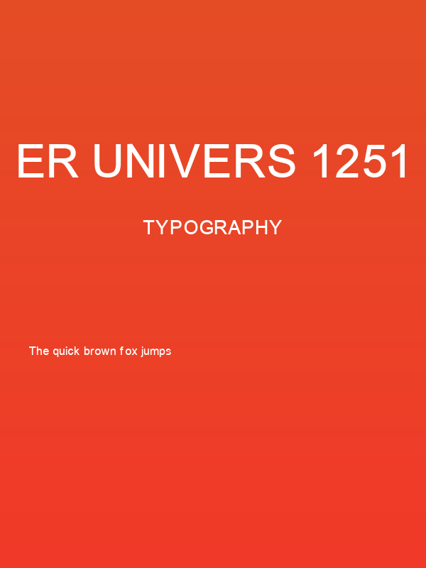 ER Univers 1251 Poster