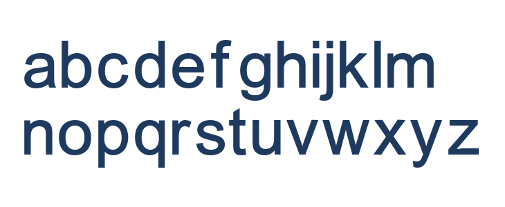 ER Univers 1251 Lowercase