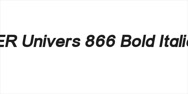 ER Univers 866 Bold Italic Logo