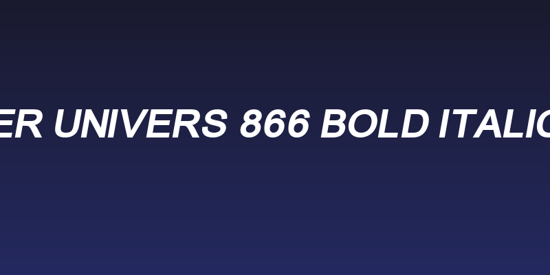 ER Univers 866 Bold Italic Social Header