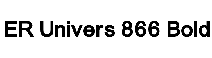 ER Univers 866 Bold  Free Fonts Download