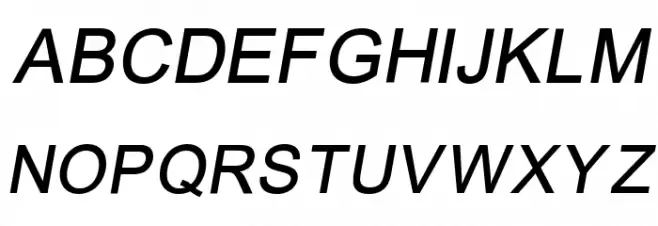 ER Univers 866 Italic 字体 大写