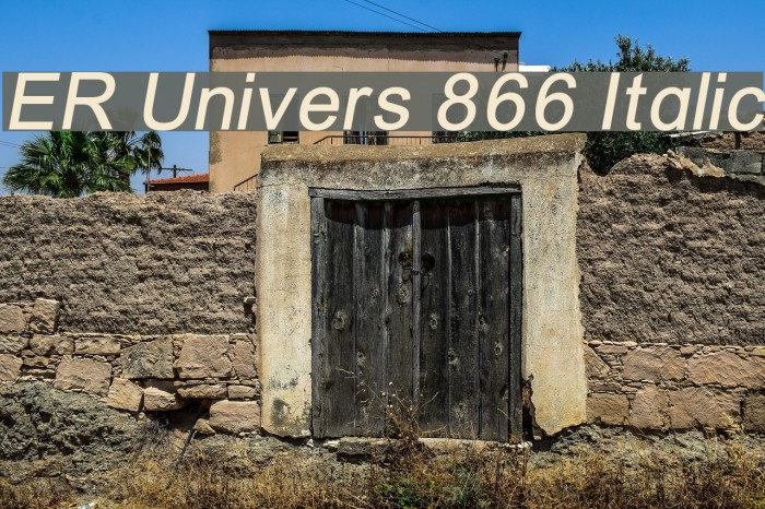 ER Univers 866 Italic Font examples