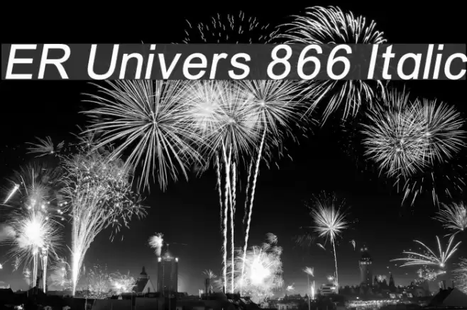 ER Univers 866 Italic Font examples