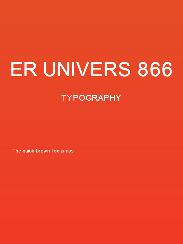ER Univers 866 Poster
