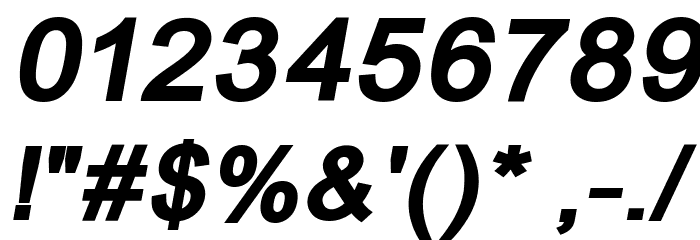 ER Univers KOI-8 Bold Italic Font OTHER CHARS